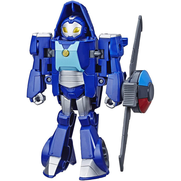 Little heroes can enjoy twice the fun with 2 modes of play, converting this Whirl the Flight-Bot action figure from a police helicopter to a robot and back again.