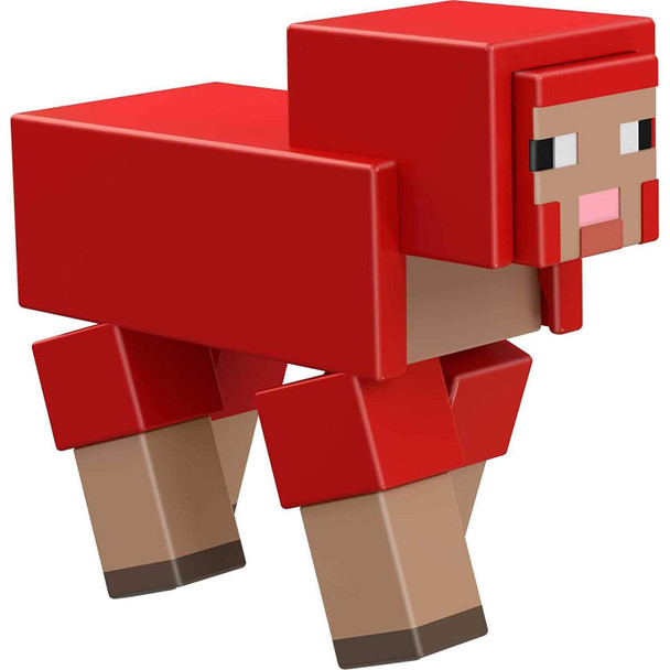 Authentically designed, 2.5-inch Minecraft Red Sheep character comes with 2 papercraft blocks and an accessory.
