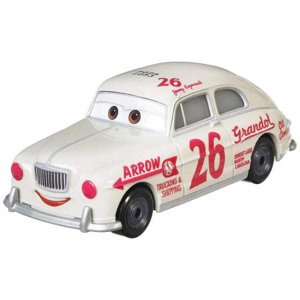 As seen in Disney Pixar Cars 3, Jimmy Lugwrench features authentic styling, big personality details and wheels that roll.
