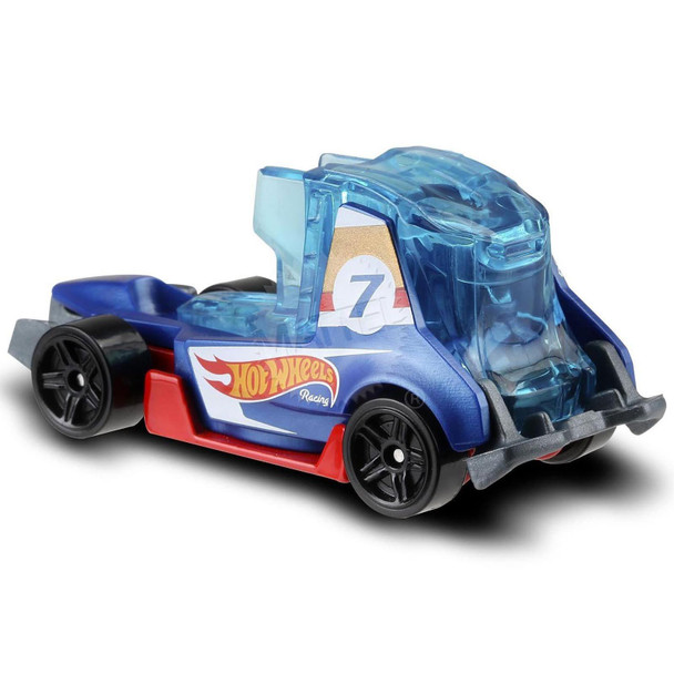 Haul-O-Gram features Hot Wheels Racing colours and an adjustable front spoiler.
