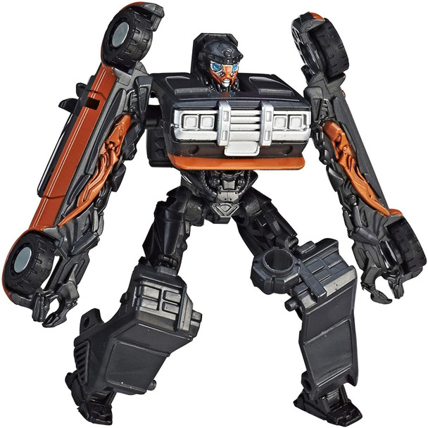 Convert this Energon Igniters Speed Series Autobot Hot Rod figure between robot and sports car modes in 6 steps.