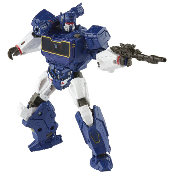 6.5-inch Scale Soundwave: Figure features vivid, movie-inspired deco, is highly articulated for posability, and comes with blaster and shoulder cannon accessories inspired by the film.