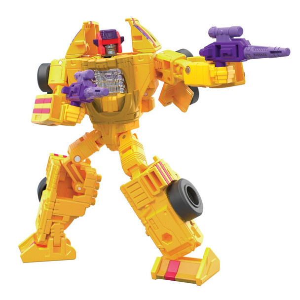 Transformers G1-Inspired Design: This Transformers: Legacy 5.5-inch Decepticon Dragstrip robot toy is inspired by the animated series, The Transformers, updated with a Generations-style design.
