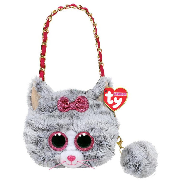 Ty Fashion Collection KIKI Striped Cat Mini Purse.