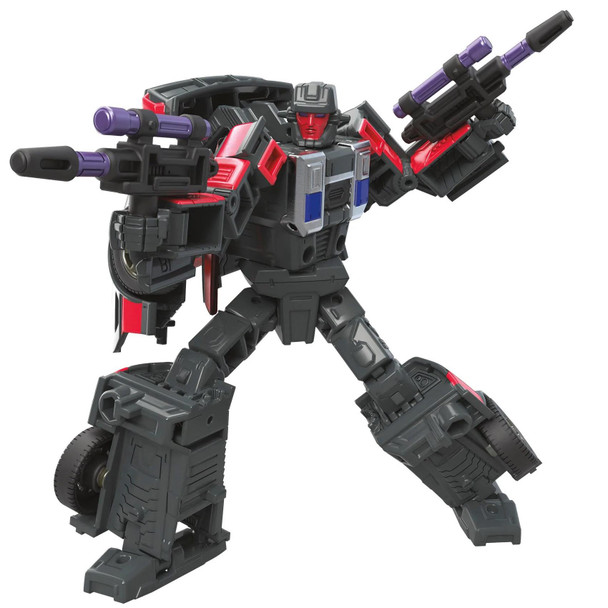 Transformers G1-Inspired Design: This Transformers: Legacy 5.5-inch Decepticon Wild Rider robot toy is inspired by the animated series, The Transformers, updated with a Generations-style design.