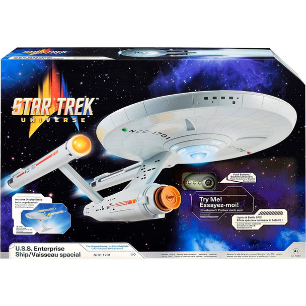 The most famous of all the Star Trek ships, this reproduction of the USS Enterprise NCC-1701 is a fantastic piece of Star Trek merch to play out the adventures of the original series.