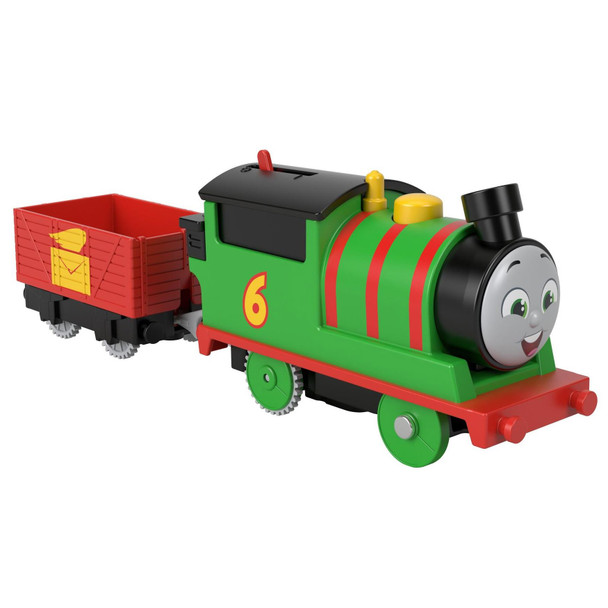 Create exciting Thomas & Friends™ adventures with this battery-powered toy train styled to look like Thomas' best friend Percy.