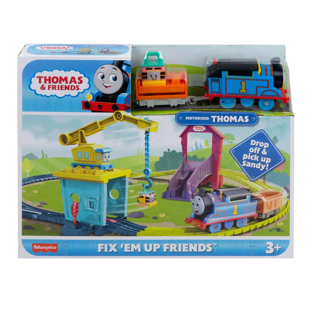 Thomas & Friends FIX 'EM UP FRIENDS Motorised Train Set in packaging.