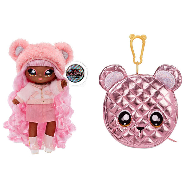 Metallic 2-in-1 Doll and Purse: Level up your glam game with the new 2-in-1 fashion doll plus metallic purse! Includes a gorgeous, soft, 7.5-inch (19 cm) fashion doll and metallic fabric purse with a clip to attach to a backpack.