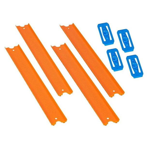 Hot Wheels Track Builder System Straight Track 4-Pack (Orange)