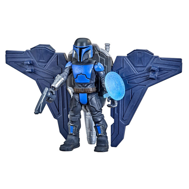 Jetpack with Movable Wings: The Mandalorian Trooper jetpack features movable wings that can be raised to imagine blasting into action, or lowered for imaginary ground battles.
