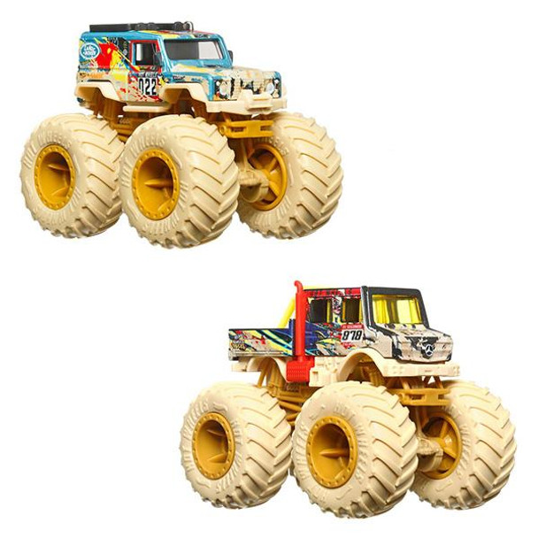 With 2 rivals in each pack, the Hot Wheels Monster Trucks Demolition Doubles let kids set up battles for exciting bashing action right out of the box!