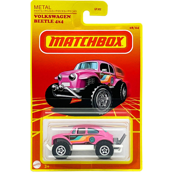 Matchbox Retro Series VOLKSWAGEN BEETLE 4x4 1:64 Scale Die-cast Vehicle in packaging.