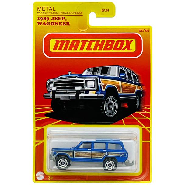 Matchbox Retro Series 1989 JEEP WAGONEER 1:64 Scale Die-cast Vehicle in packaging.