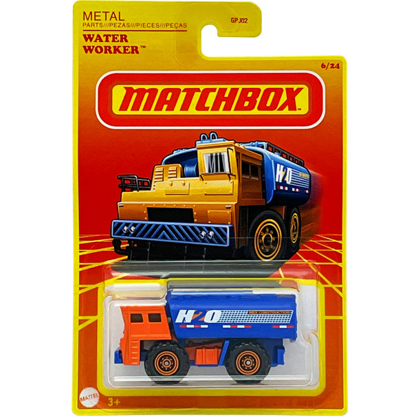 Matchbox Retro Series WATER WORKER 1:64 Scale Die-cast Vehicle in packaging.