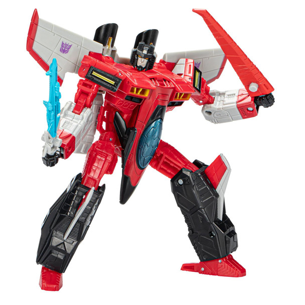 Transformers Armada-Inspired Design: This Transformers: Legacy 7-inch Armada Universe Starscream robot toy is inspired by the animated series, Transformers: Armada, updated with a Generations-style design.