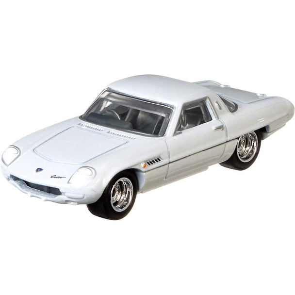 This 1968 Mazda Cosmo Sport has a pearlescent white finish.