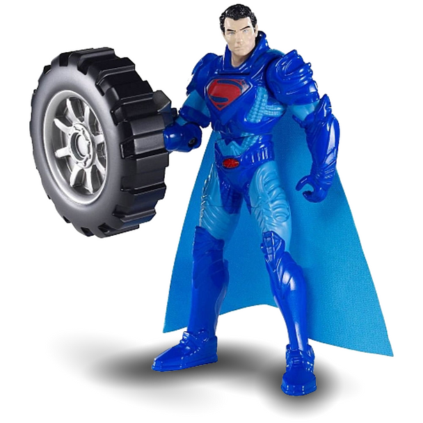Mega Tire Superman figure stands around 15 cm (6 inches) tall.