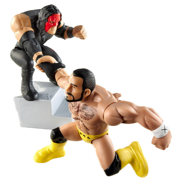 CM Punk and Kane 5-inch Power Slammers figures come with step accessory.