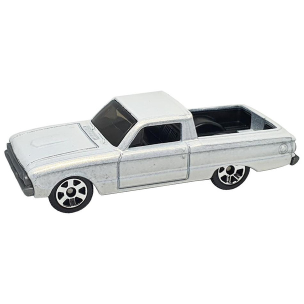 Matchbox 1961 Ford Falcon Ranchero coupe utility in pearlescent white.