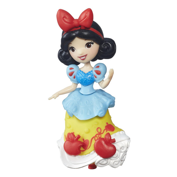 Disney Princess Snow White doll inspired by the character from the classic Disney movie, Snow White and the Seven Dwarfs. Includes doll, outfit, and 3 Snap-ins pieces.