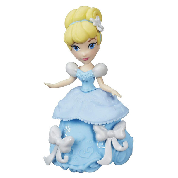 Disney Princess Cinderella doll inspired by the character from the classic Disney movie. Includes doll, outfit, and 3 Snap-ins pieces.