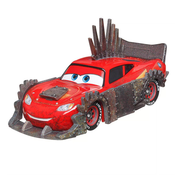 As seen in the Disney+ miniseries Cars On The Road, Road Rumbler Lightning McQueen features authentic styling, big personality details, and wheels that roll.