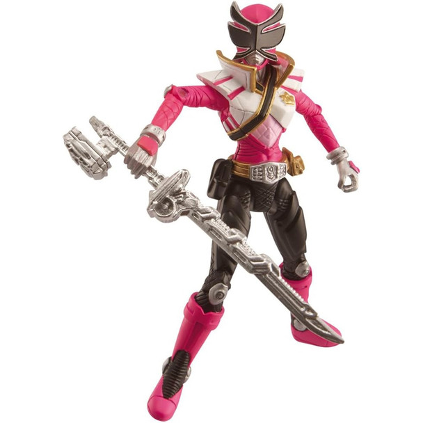 Mia Watanabe the Pink Ranger in her Super Mega Ranger mode! Includes Mega Blade sword accessory.