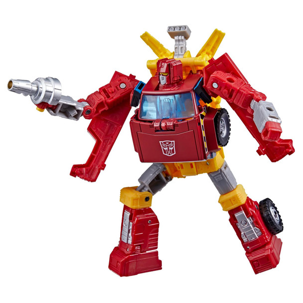 This character was first released in 2015 as part of a souvenir set at BotCon. Now, the Lift-Ticket figure is released on its own with deco based on the red variant of the Diaclone 4WD Wrecker Type.
