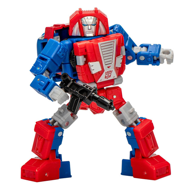 This 5.5-inch (14 cm) G1 Universe Autobot Gears toy features deco and detail inspiration from the animated series, The Transformers.