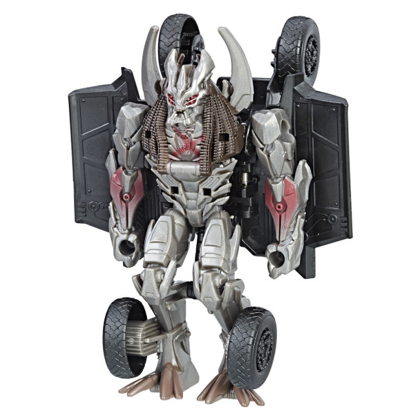 Transformers 1-Step Turbo Changer Decepticon Berserker figure converts in 1 quick motion.