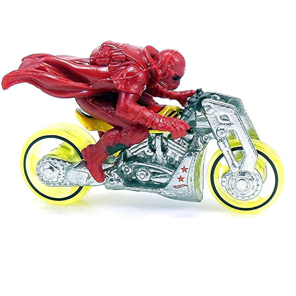 Hot Wheels BLASTOUS II Die-cast Motorcycle with Rider (Red / Yellow)