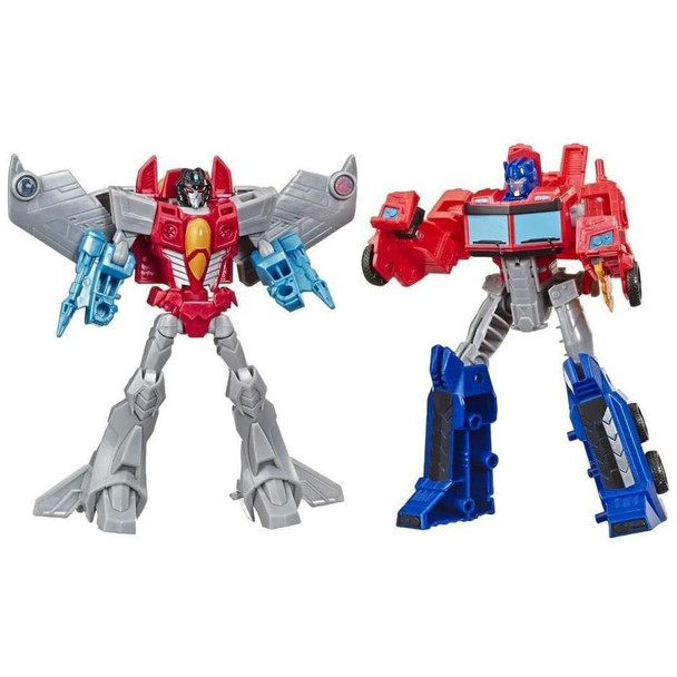Transformers Cyberverse Action Attackers OPTIMUS PRIME vs. STARSCREAM Warrior Class Action Figure 2-Pack Transformers Cyberverse Action Attackers OPTIMUS PRIME vs. STARSCREAM Warrior Class Action Figure 2-Pack