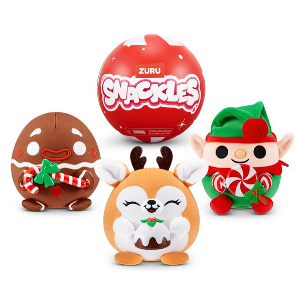Satisfy your craving for cuddles this holiday season with the ultra-soft, squeezable Snackles Christmas Series!