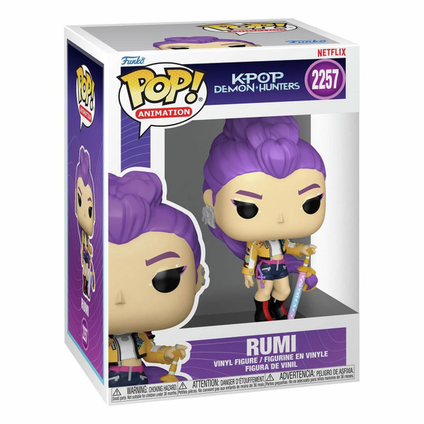 Funko POP! Animation #2257: KPop Demon Hunters RUMI 4.3-inch (10.9 cm) Vinyl Figure in packaging