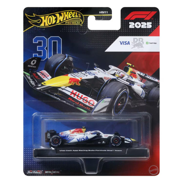 Hot Wheels Premium Formula 1 Collection VISA CASH APP RACING BULLS FORMULA ONE TEAM (#30) 1:64 Scale Die-Cast Vehicle in packaging