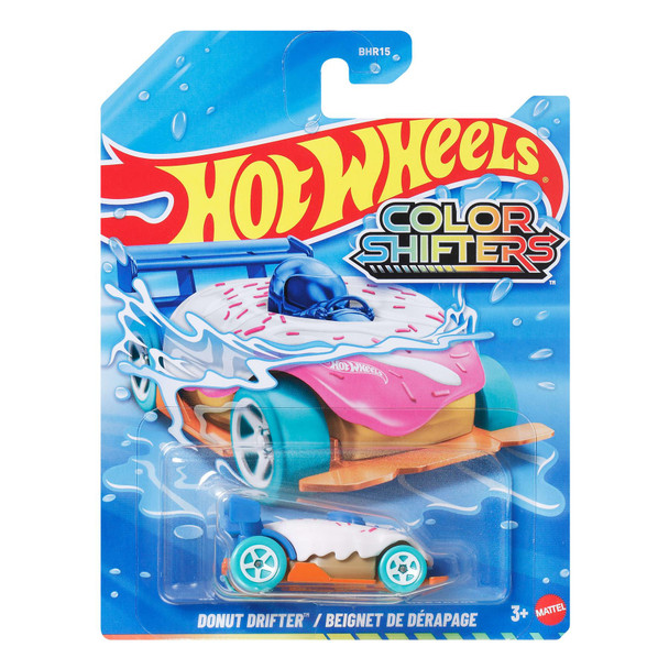 Hot Wheels Colour Shifters DONUT DRIFTER 1:64 Scale Die-cast Vehicle in packaging