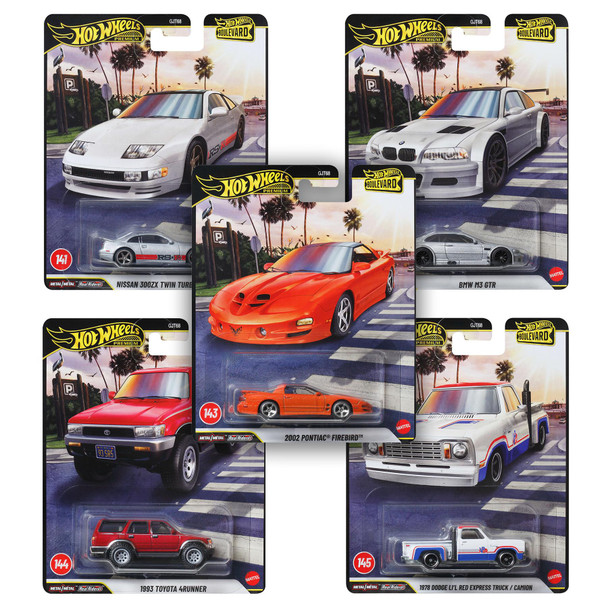 Hot Wheels Premium Boulevard 2026 Mix 1 - SET OF 5 - 1:64 Scale Die-cast Vehicles