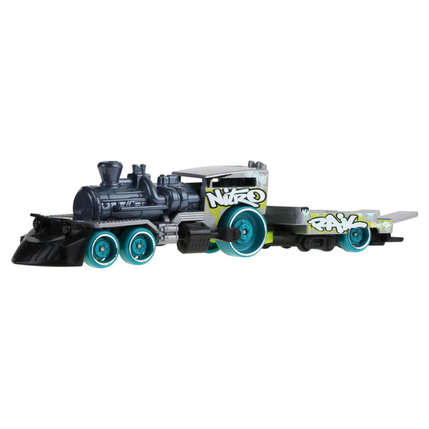 Hot Wheels Track Fleet NITRO RAIL (Grey & Green) 1:64 Scale Die-cast Truck