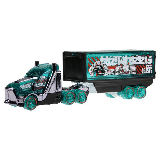 Hot Wheels Track Fleet SPEED HAULER (Teal & Black) 1:64 Scale Die-cast Truck