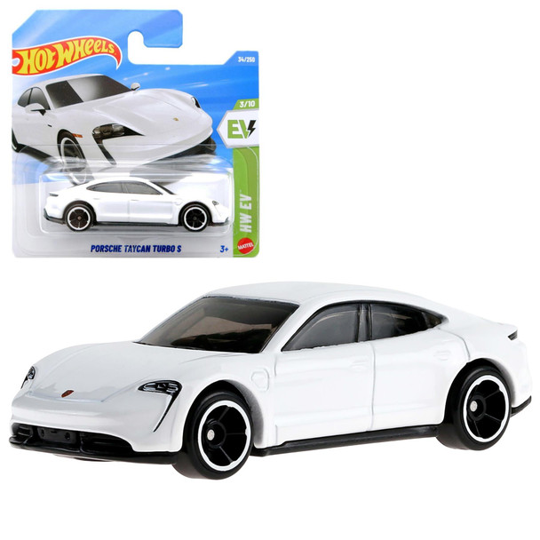 Hot Wheels PORSCHE TAYCAN TURBO S (White) 1:64 Scale Die-cast Vehicle