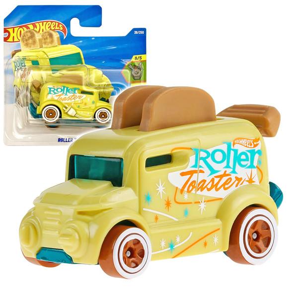Hot Wheels ROLLER TOASTER (Butter Yellow) 1:64 Scale Die-cast Vehicle