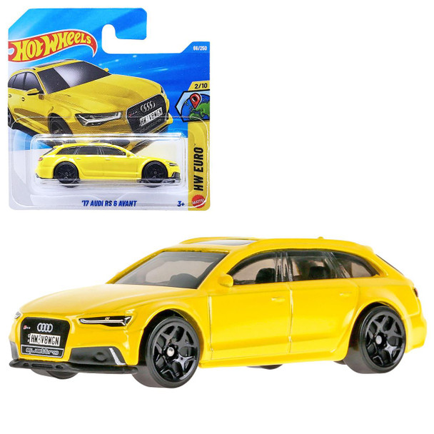 Hot Wheels '17 AUDI RS 6 AVANT (Yellow) 1:64 Scale Die-cast Vehicle