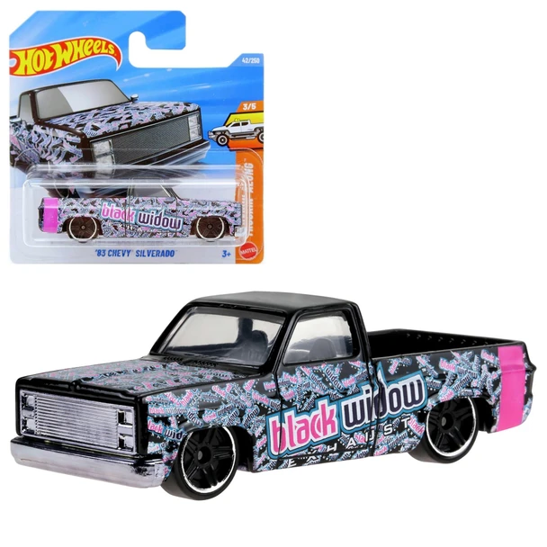 Hot Wheels '83 CHEVY SILVERADO (Black) 1:64 Scale Die-cast Vehicle