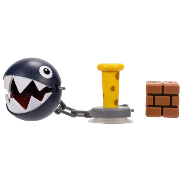 Super Mario CHAIN CHOMP with Block 4-inch Action Figure