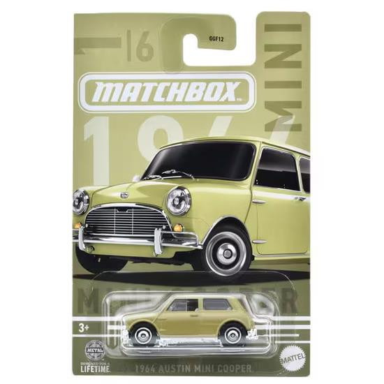 Matchbox MINI Series 1964 AUSTIN MINI COOPER 1:64 Scale Die-cast Vehicle (1/6) in packaging