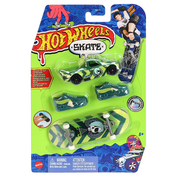 Hot Wheels Skate SOLDIER GRIND Fingerboard and Skate Shoes with DRAFTNATOR 1:64 scale Die-cast Vehicle in packaging