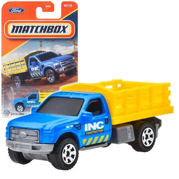 Matchbox FORD F-350 STAKE BED TRUCK (INC Construction) 1:64 Scale Die-cast Vehicle