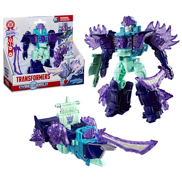 Transformers Cyberworld Energon Surge SCOURGE Ultimate Cyber Changers 6.5-Inch Action Figure