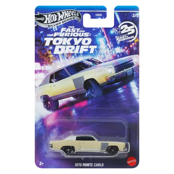 Hot Wheels The Fast and the Furious: Toyko Drift - 1970 MONTE CARLO 1:64 Scale Die-cast Vehicle (#3/5) in packaging